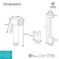 Velue  Rolex Handheld Health Faucet with 1 Meter SS Hose Pipe and Hook - Velue Complete Bath Fitting Solutions Bannglore India