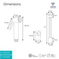 Velue  Premium Handheld Health Faucet with 1 Meter SS Hose Pipe and Hook - Velue Complete Bath Fitting Solutions Bannglore India