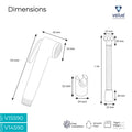 Velue  Grohe Handheld Health Faucet with 1 Meter SS Hose Pipe and Hook - Velue Complete Bath Fitting Solutions Bannglore India