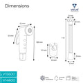 Velue  Foma Handheld Health Faucet with 1 Meter PVC Hose Pipe and Hook - Velue Complete Bath Fitting Solutions Bannglore India