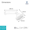Velue  Fantastic Overhead Shower with 360° Swivel and Stainless Steel Arm - Velue Complete Bath Fitting Solutions Bannglore India