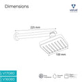 Velue  Mars Overhead Shower with 360° Swivel and Stainless Steel Arm - Velue Complete Bath Fitting Solutions Bannglore India