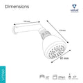 Velue  Parry Overhead Shower with 360° Swivel and Stainless Steel Arm - Velue Complete Bath Fitting Solutions Bannglore India