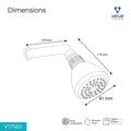 Velue  Parry Overhead Shower with 360° Swivel and Stainless Steel Arm - Velue Complete Bath Fitting Solutions Bannglore India