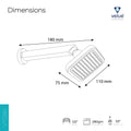 Velue  Titan Overhead Shower with 360° Swivel and Stainless Steel Arm - Velue Complete Bath Fitting Solutions Bannglore India