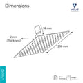 Velue  Ultra Slim Square Waterfall Overhead Shower Head | Premium Bathroom Range- Velue Complete Bath Fitting Solutions Bannglore India - Gun Only - V18012