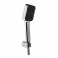 Velue Chrome shower head with black rain showerhead on a white background