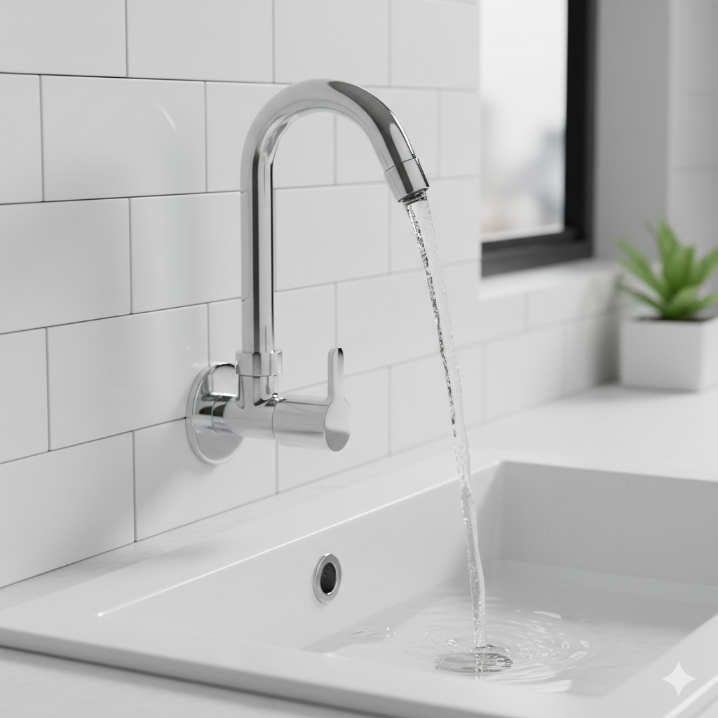 Flute Sink Faucet with 360° Swivel Spout