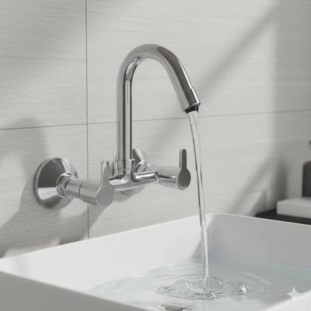 Flute Sink Mixer Faucet with Swivel Spout