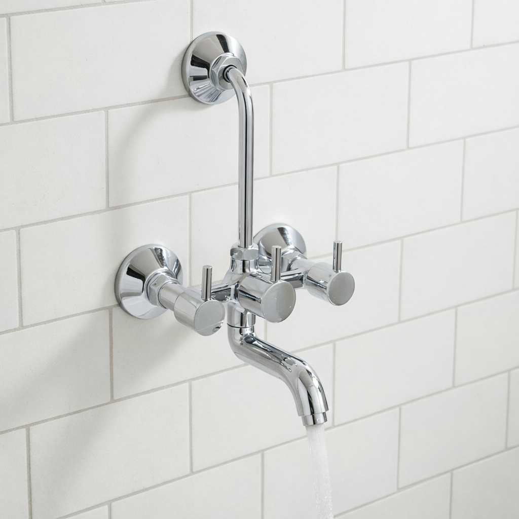 Fine 2-in-1 Wall Mixer Tap With Bend