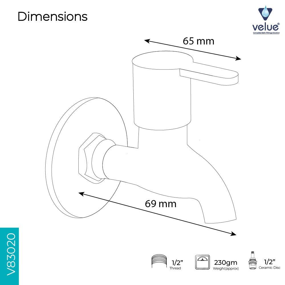 Velue  Eon Bib Tap - Velue Complete Bath Fitting Solutions Bannglore India