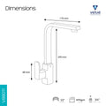 Velue  Kubix Square Swan Neck Faucet with 360° Swivel Spout - Velue Complete Bath Fitting Solutions Bannglore India