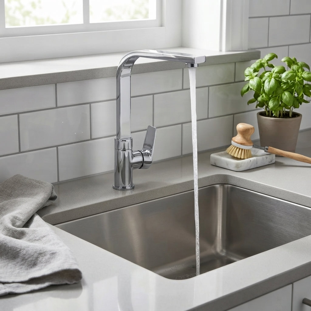 Velue  Nexo Swan Neck Faucet with Long Thread | Deck Mounted - Velue Complete Bath Fitting Solutions Bannglore India