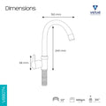 Velue  Flute Swan Neck Faucet with Long Thread | Deck Mounted - Velue Complete Bath Fitting Solutions Bannglore India
