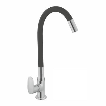 Flexible Swan Neck Faucet with Single Stream Flow | Deck Mounted