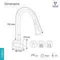 Velue  Fynix Flexible Sink Faucet with Three Flow Mode | Deck Mounted - Velue Complete Bath Fitting Solutions Bannglore India