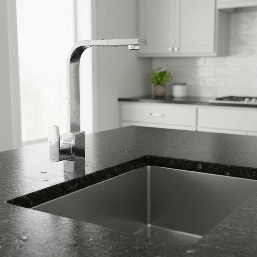 Kubix Square Swan Neck Faucet with 360° Swivel Spout