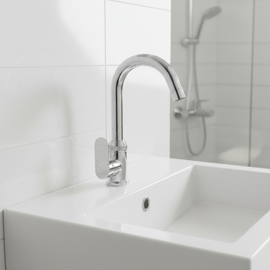 Pearl Swan Neck Faucet with 360° Swivel Spout
