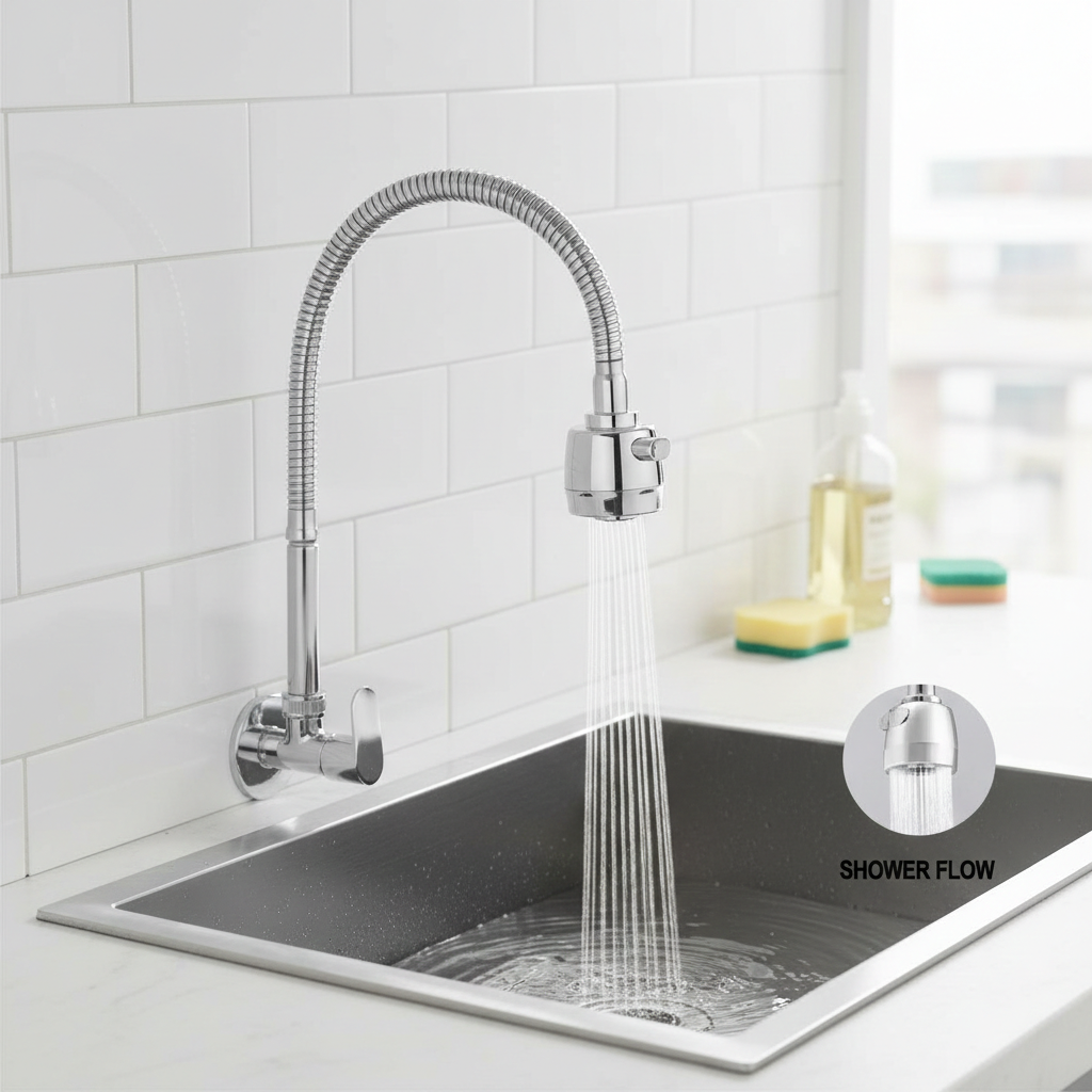 Pearl Sink Faucet with Two-flow Modes