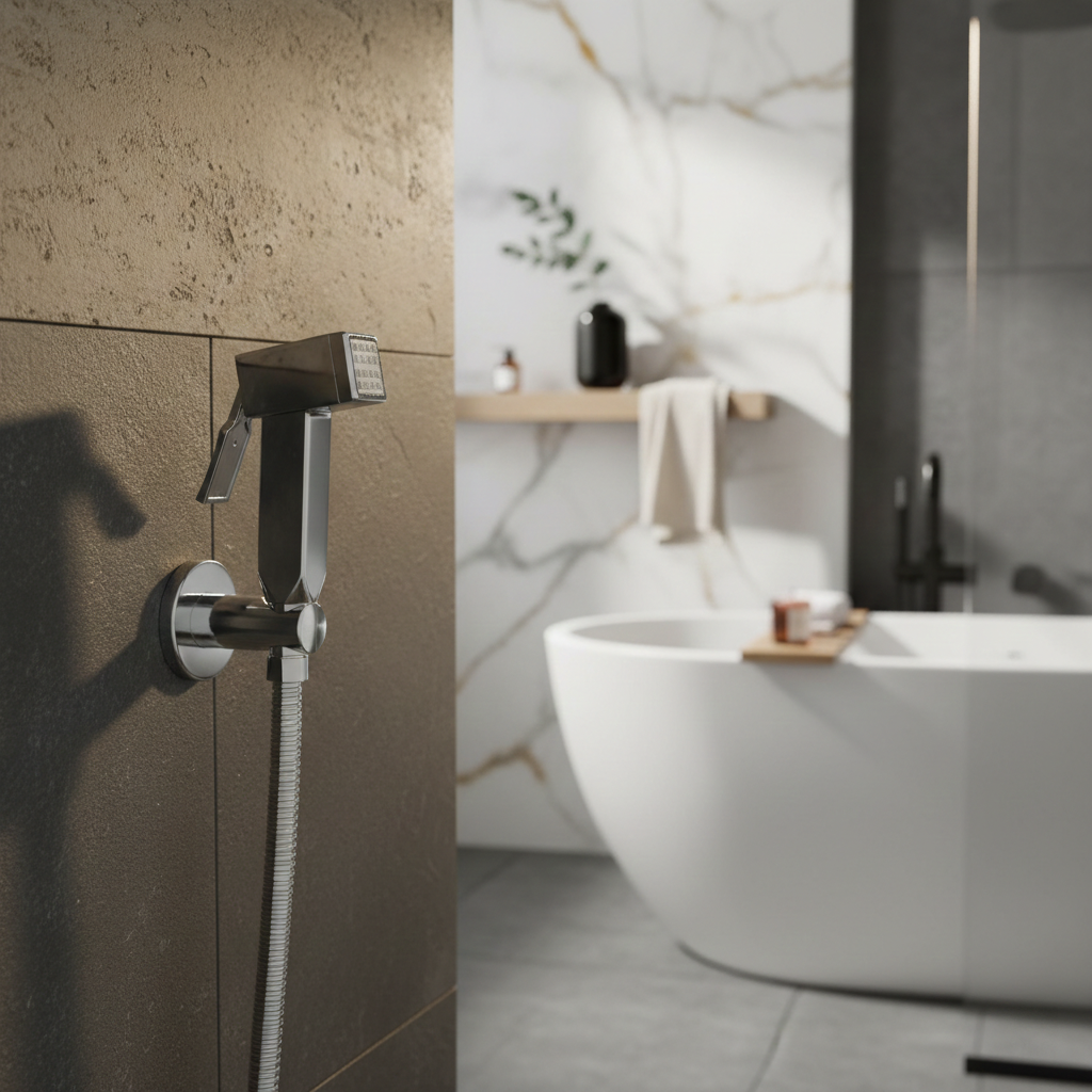 Squadra Handheld Health Faucet with 1 Meter SS Hose Pipe and Hook