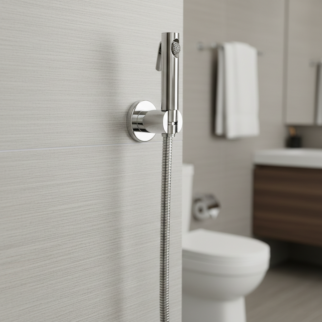 Brezza CP Handheld Health Faucet with 1 Meter SS Hose Pipe and Hook