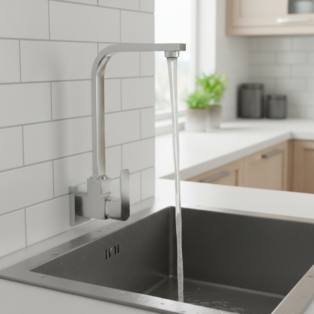 Kubix Square Sink Faucet with 360° Swivel Spout