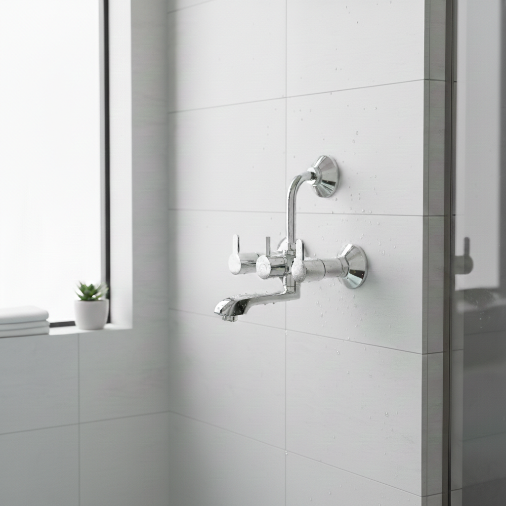 Rio 2-in-1 Wall Mixer Tap With Bend