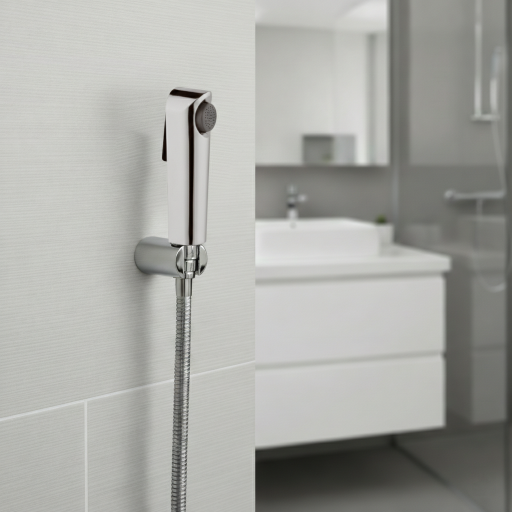 Creta Handheld Health Faucet with 1 Meter SS Hose Pipe and Hook