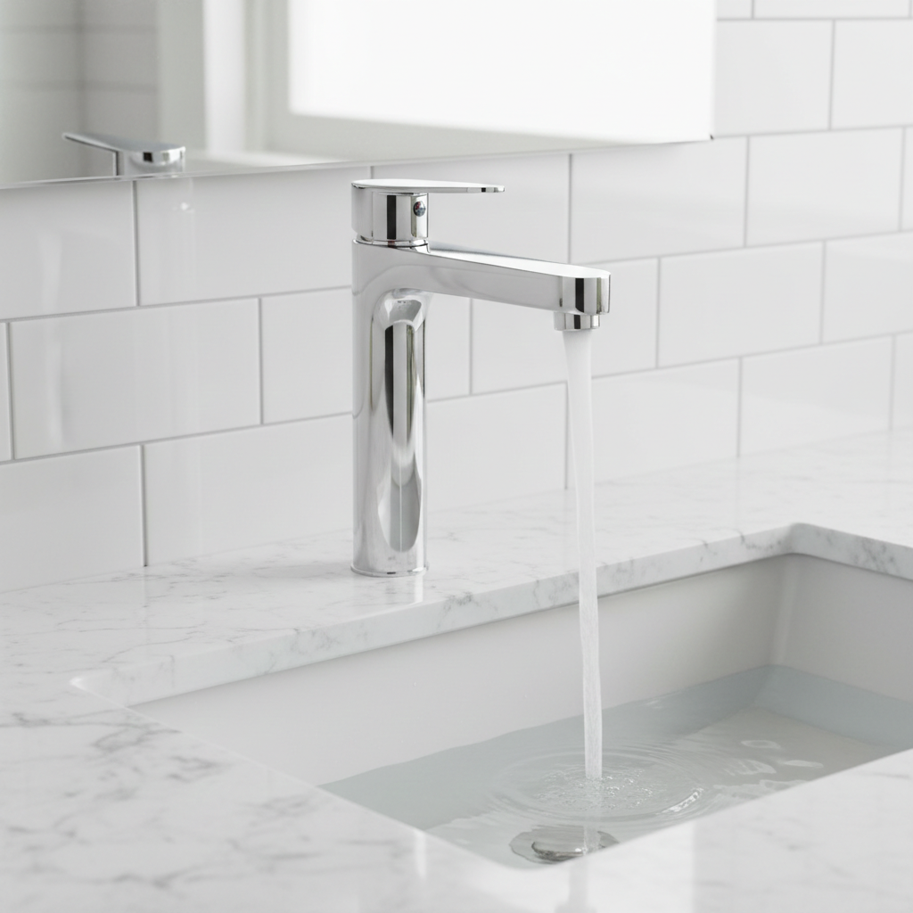 Vivo Single Lever Basin Mixer with SS304 Braided Hose Pipe | Deck Mounted