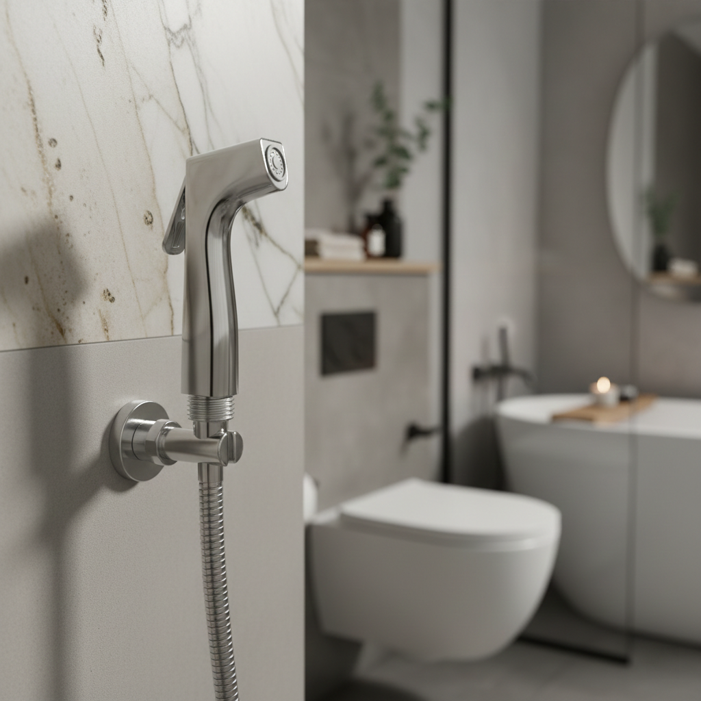 Seltos Handheld Health Faucet with 1 Meter SS Hose Pipe and Hook
