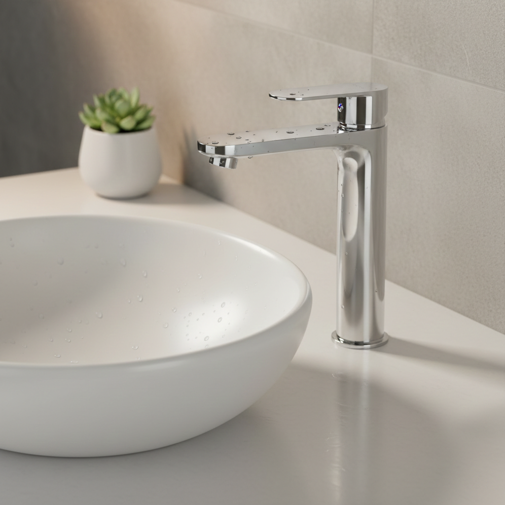 Arise Single Lever Basin Mixer with SS304 Braided Hose Pipe | Deck Mounted