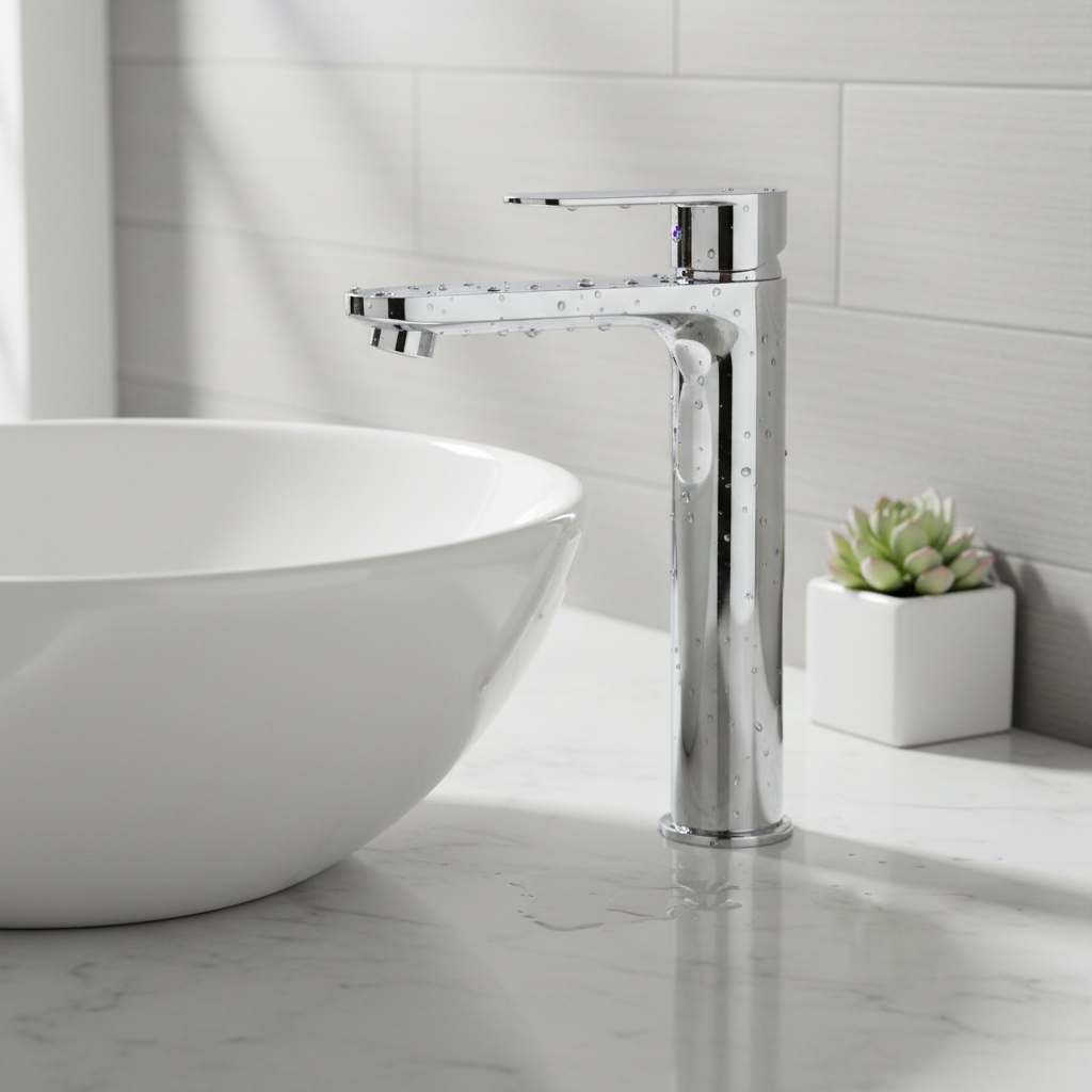 Opal Single Lever Basin Mixer with SS304 Braided Hose Pipe | Deck Mounted
