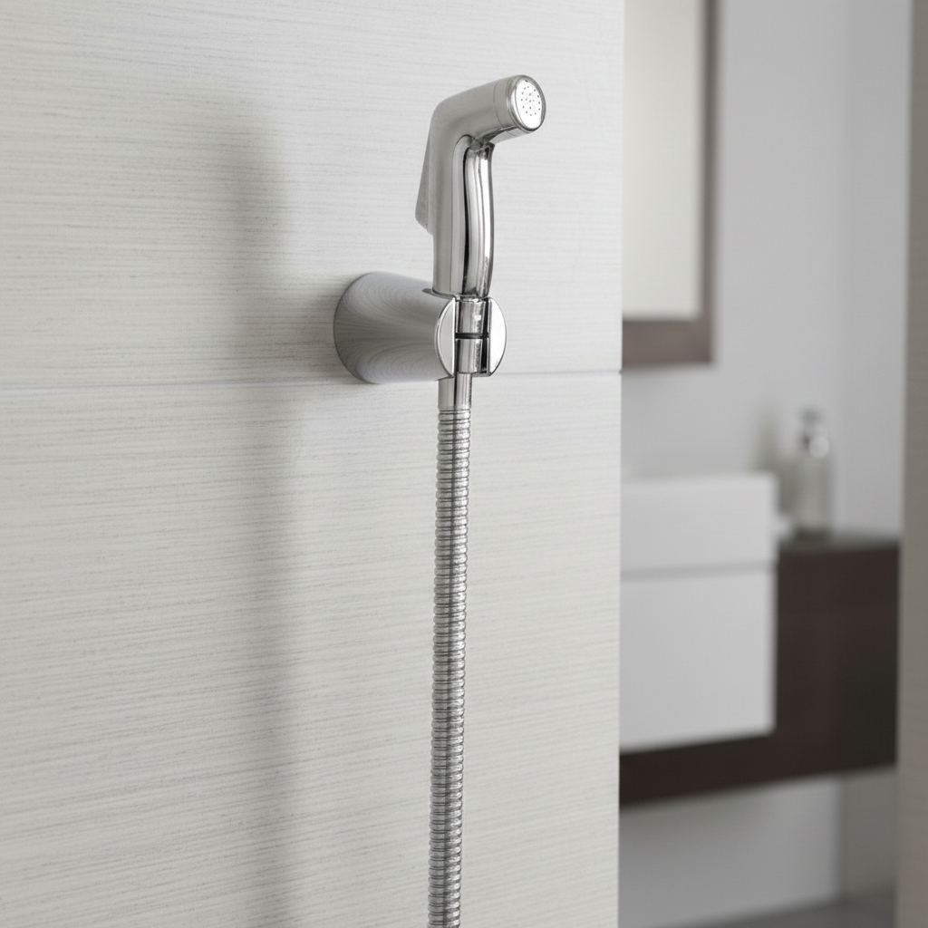 Hindware Handheld Health Faucet with 1 Meter SS Hose Pipe and Hook