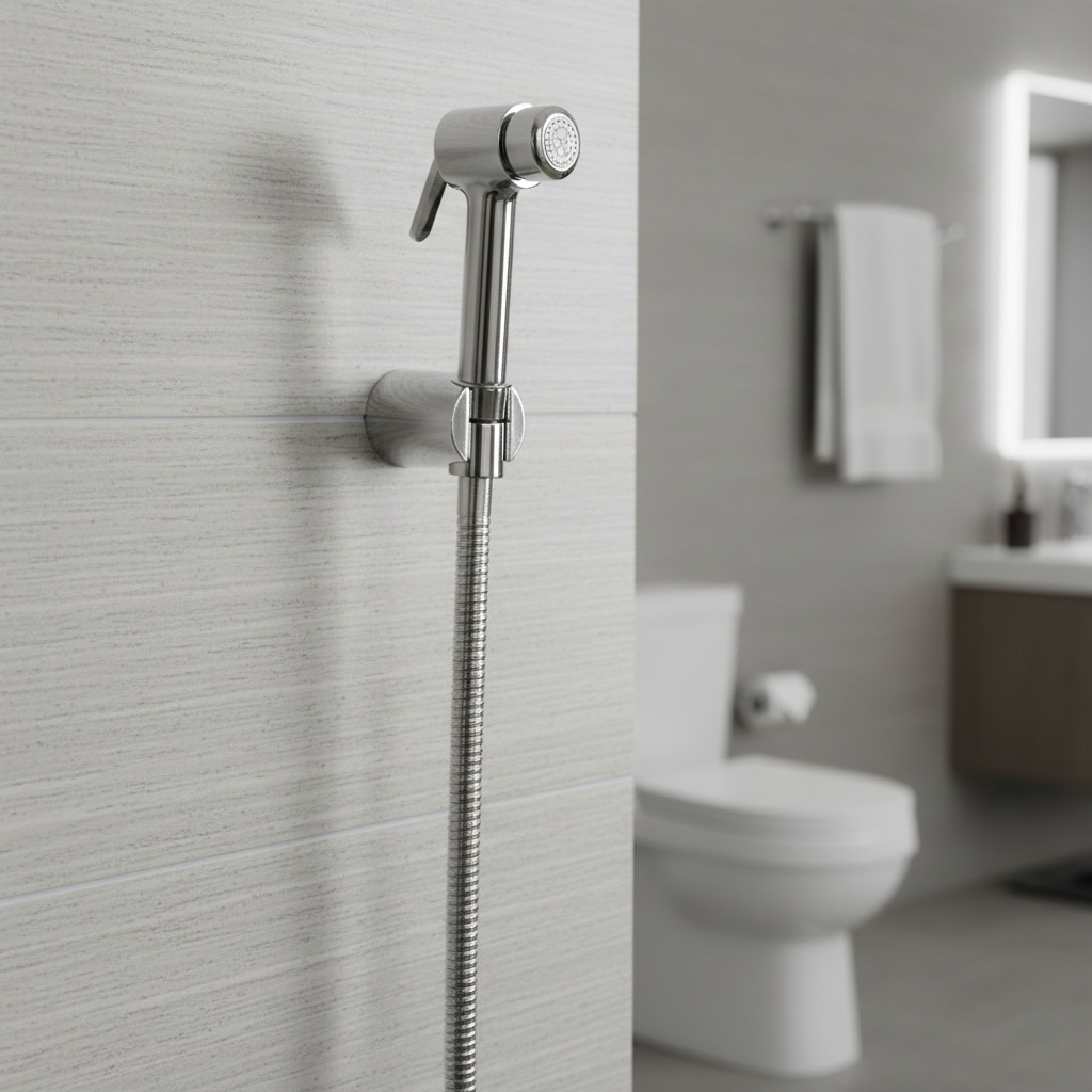Mahindra Handheld Health Faucet with 1 Meter SS Hose Pipe and Hook