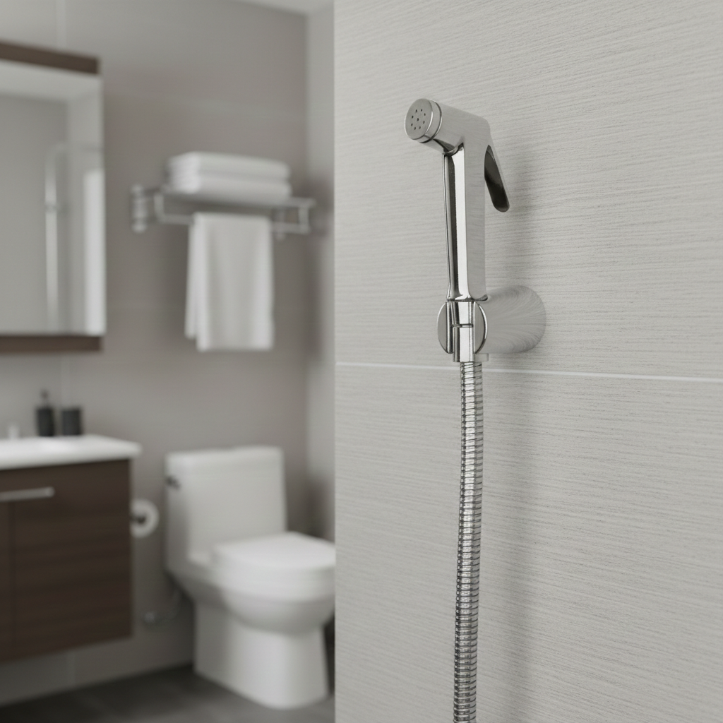 Kia Handheld Health Faucet with 1 Meter SS Hose Pipe and Hook