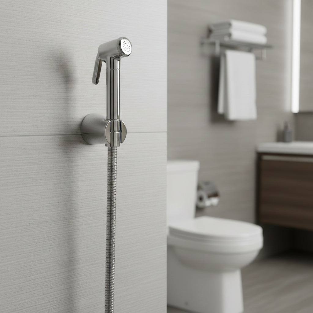 Aqua Handheld Health Faucet with 1 Meter SS Hose Pipe and Hook