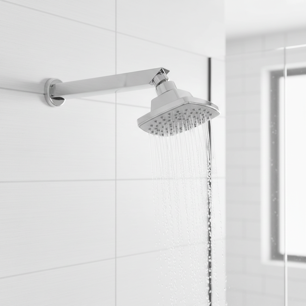 Fantastic Overhead Shower with 360° Swivel and Stainless Steel Arm