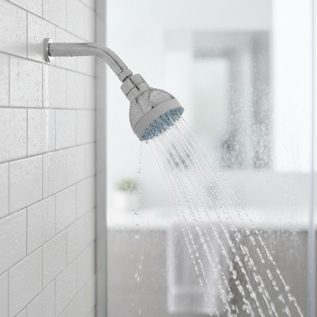 Parry Overhead Shower with 360° Swivel and Stainless Steel Arm