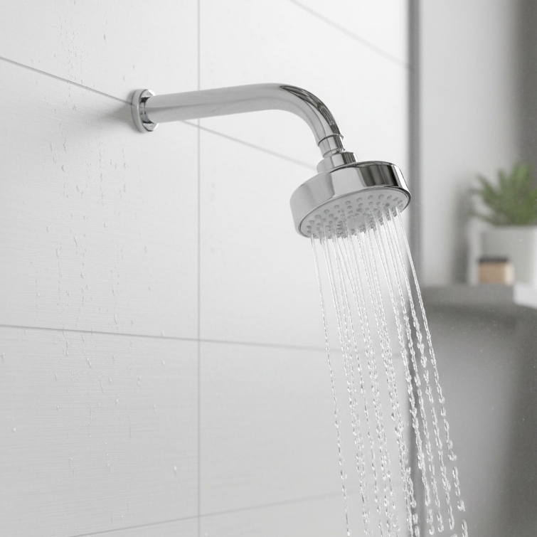 Jaquar Round Overhead Shower with 360° Swivel and Stainless Steel Arm