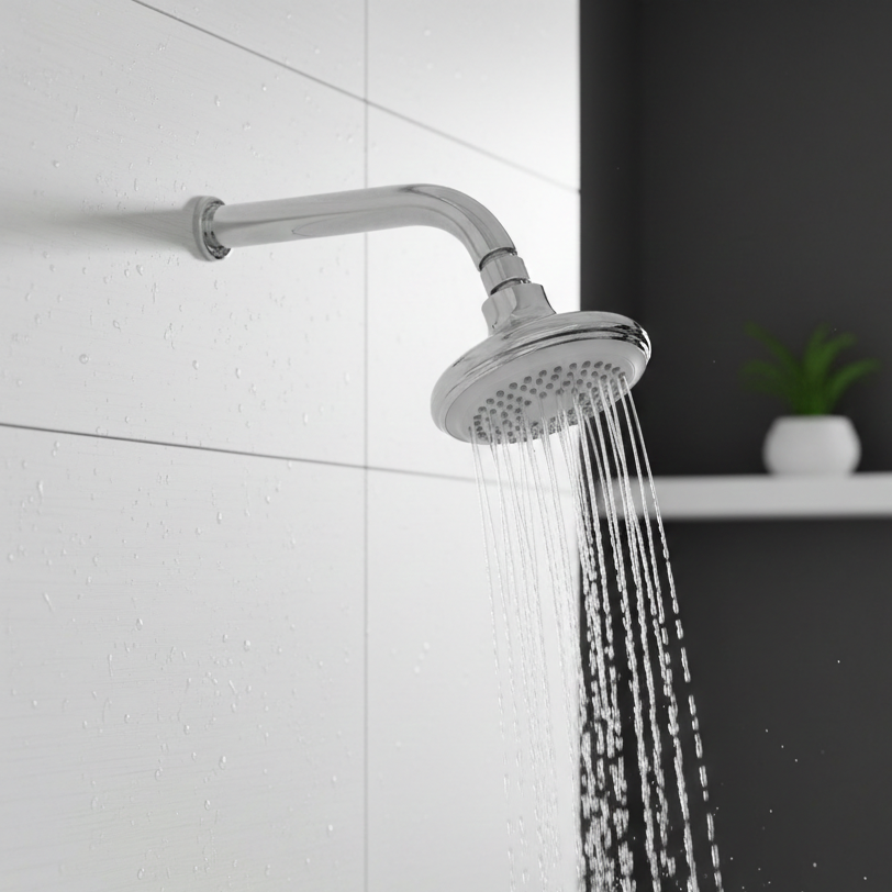Brezza Overhead Shower with 360° Swivel and Stainless Steel Arm