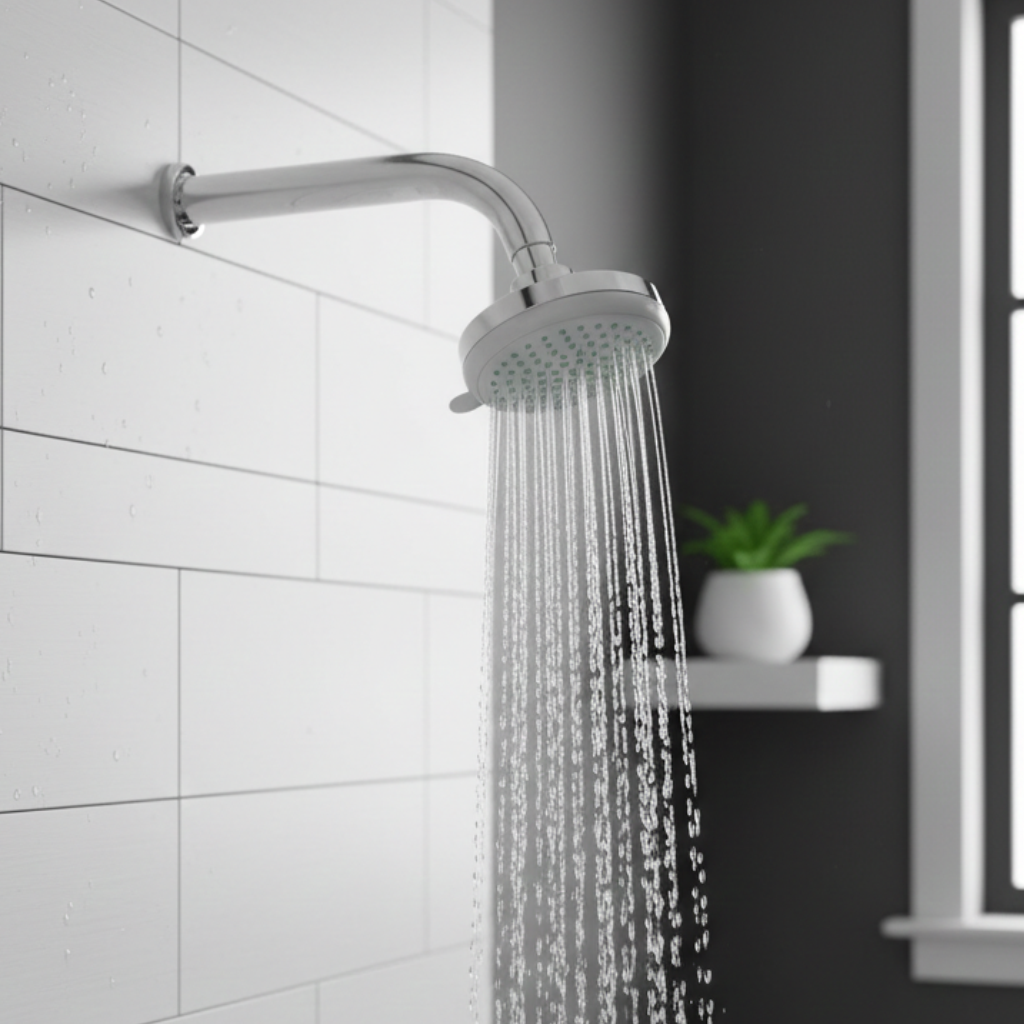 Elon Overhead Shower with 360° Swivel and Stainless Steel Arm