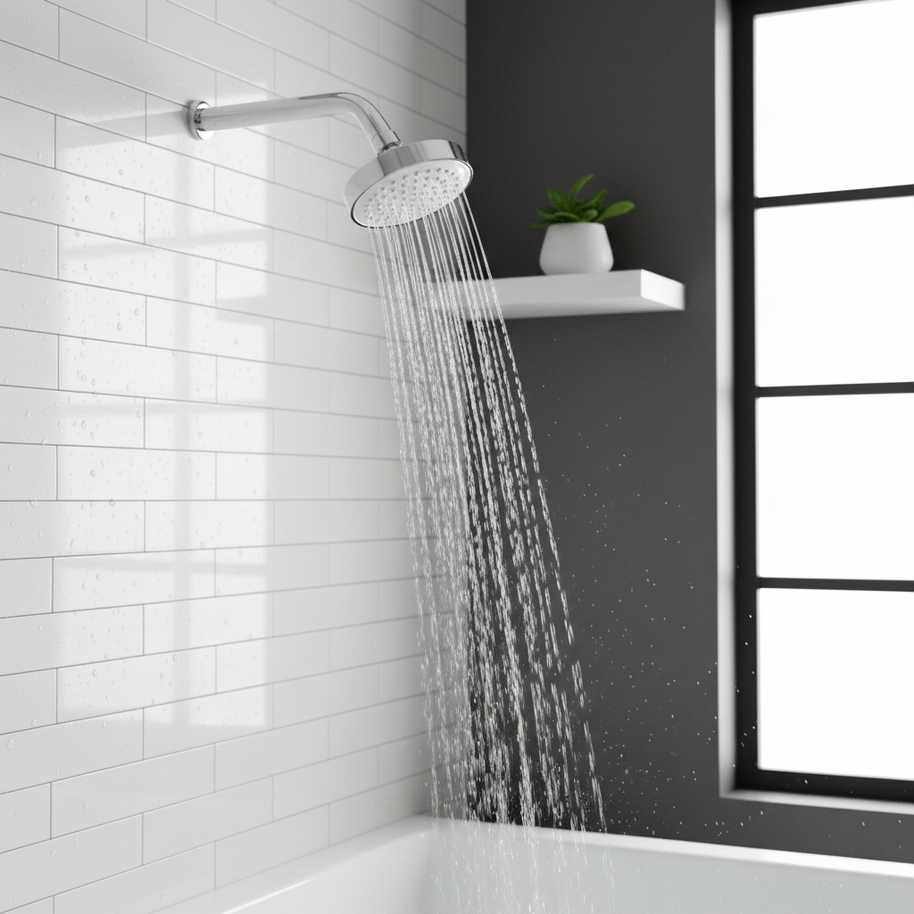 Max Overhead Shower with 360° Swivel and Stainless Steel Arm