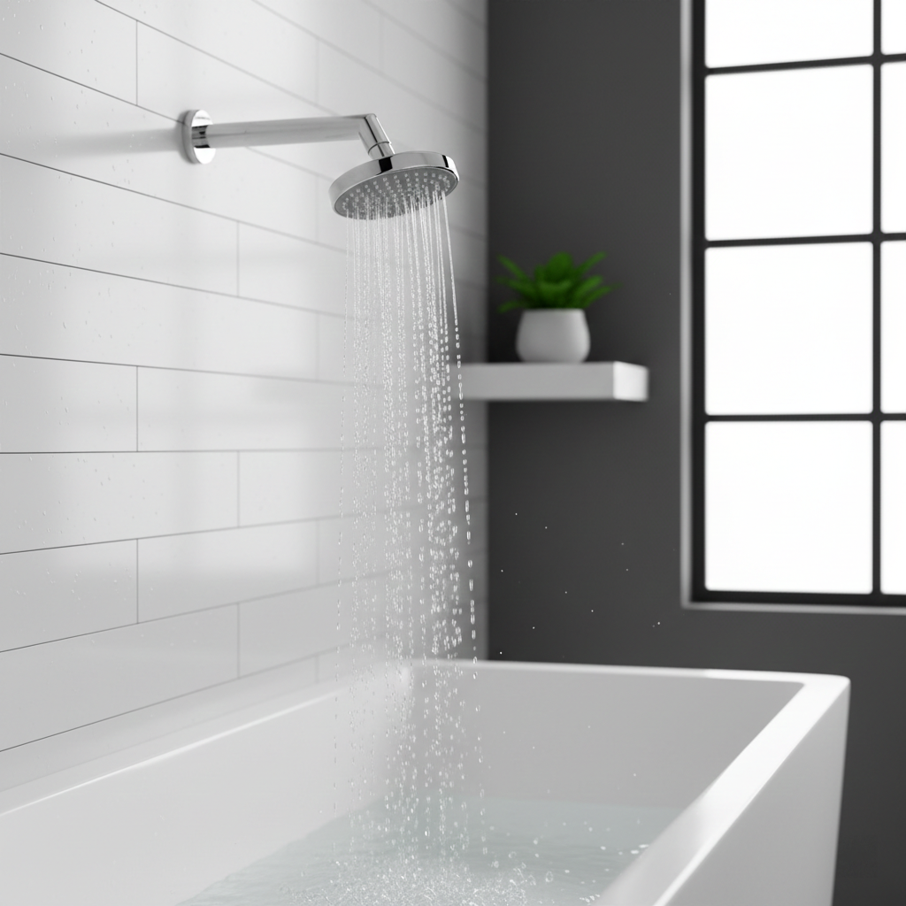 Royal One Overhead Shower with 360° Swivel and Stainless Steel Arm