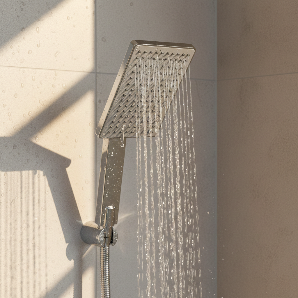Square Hand Shower with 1.5 Meter SS Hose Pipe and Hook