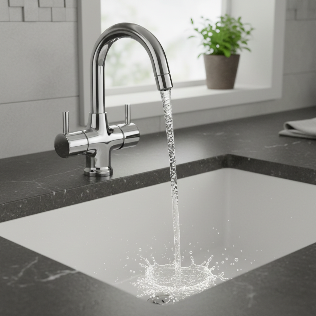 Flora Center Hole Basin Mixer with Two Handles