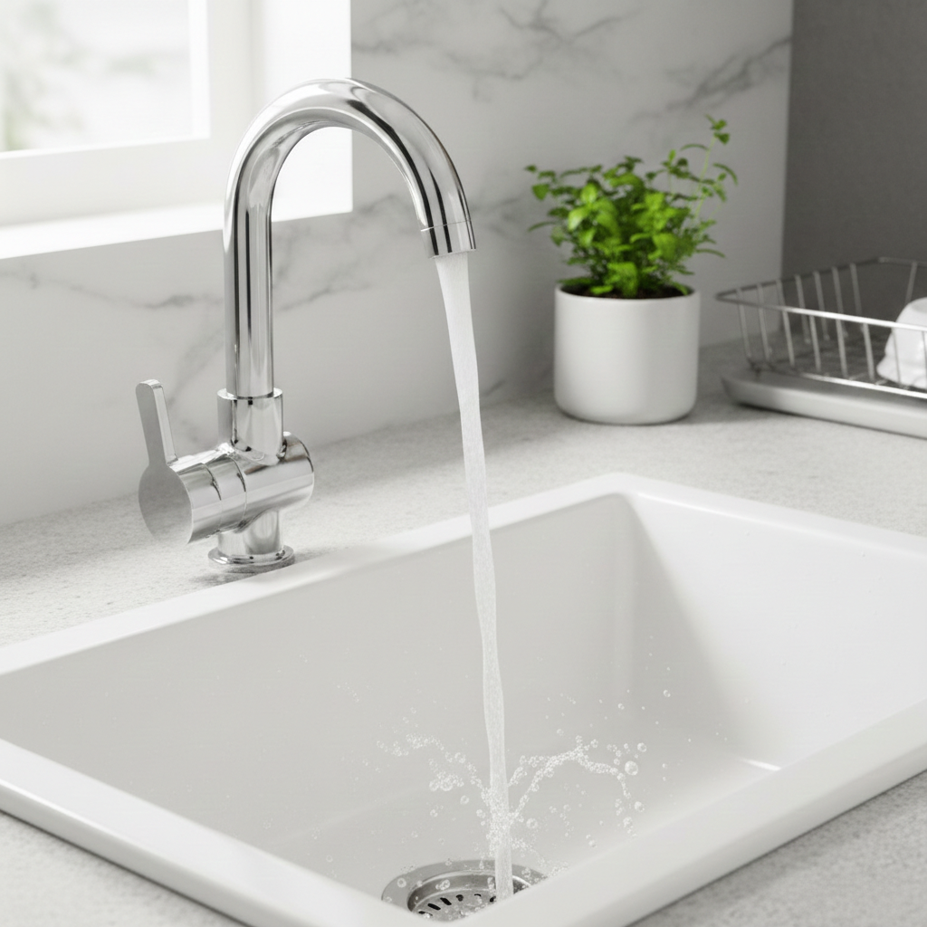Fusion Swan Neck Faucet with 360° Swivel Spout