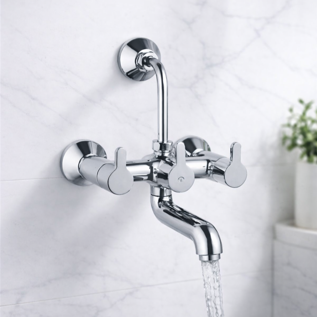 Fusion 2-in-1 Wall Mixer Tap With Bend