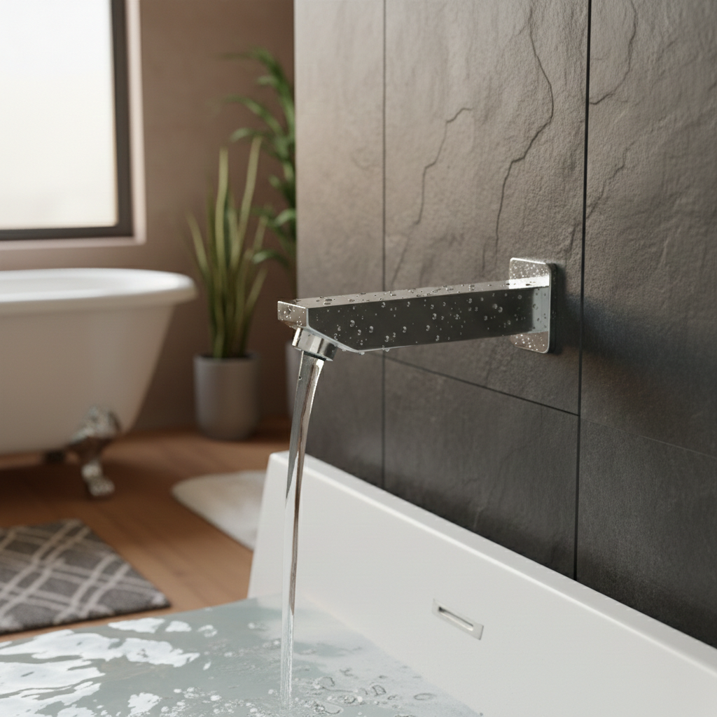 Square Bathtub Spout Tap | Wall Mount for Bathroom