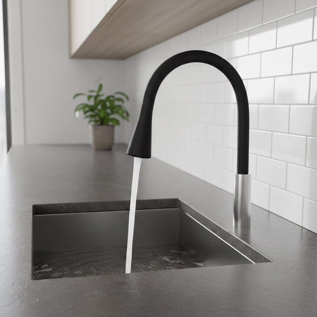 Flexible Spout with Dual Flow Shower Mode