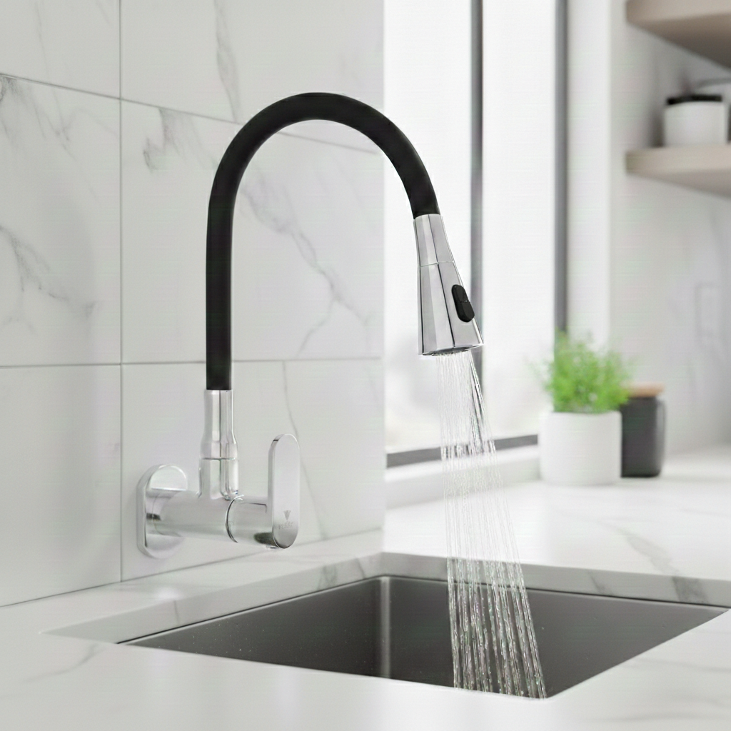 Fynix Flexible Sink Faucet with Three Flow Mode | Deck Mounted